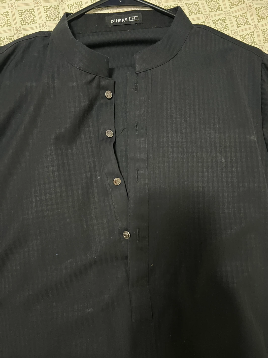Diners Black Kurta Shirt - Size M - photo 2