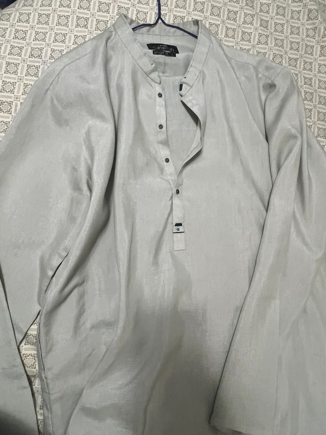 Almirah Men's kurta - Grey, Size L
