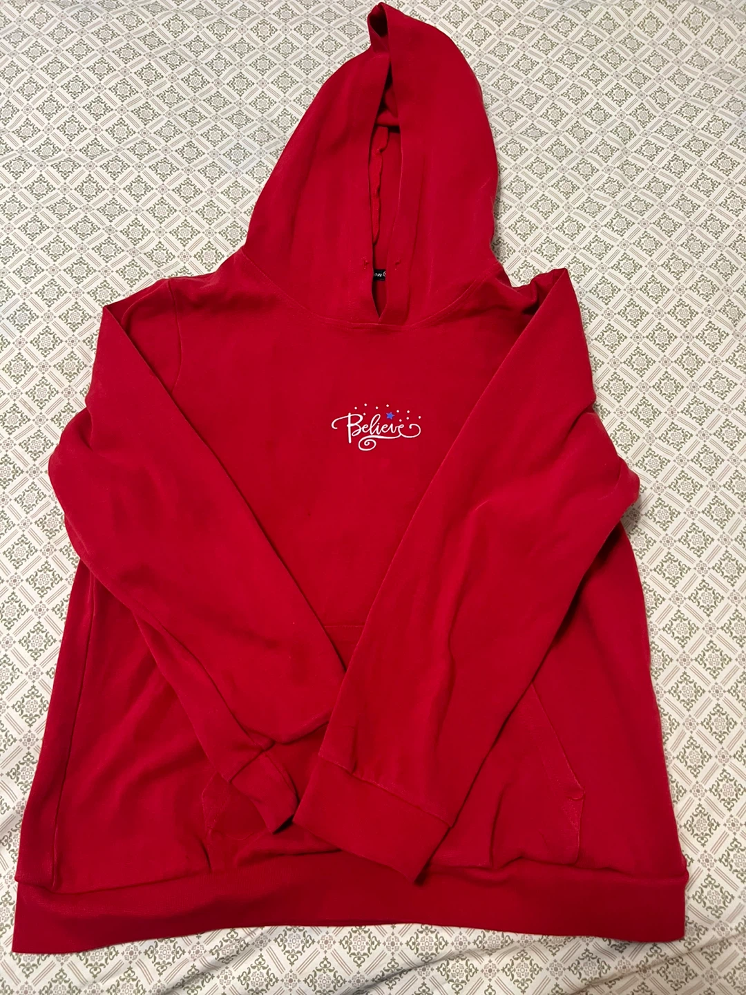 Red "Believe" Hoodie