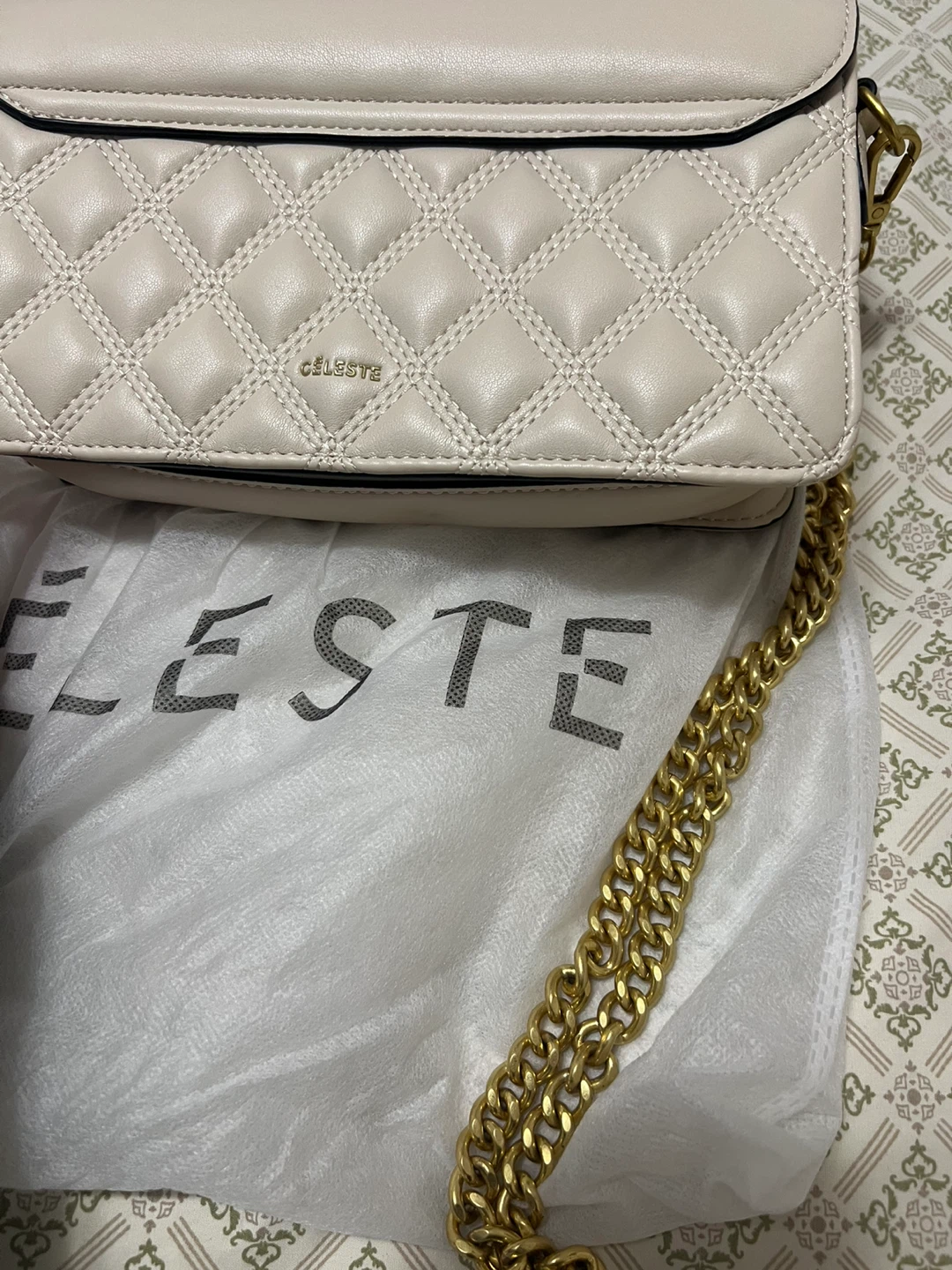 Celeste Quilted Handbag with Gold Chain Strap - photo 2