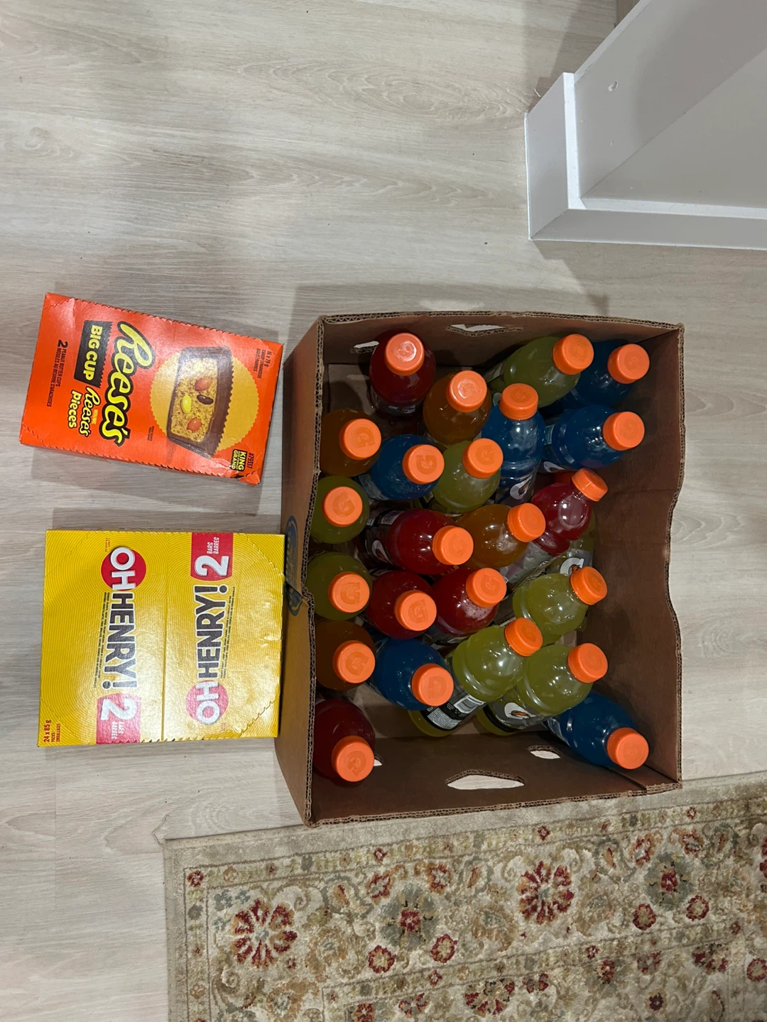 Gatorade Variety Pack and candy bars unopened