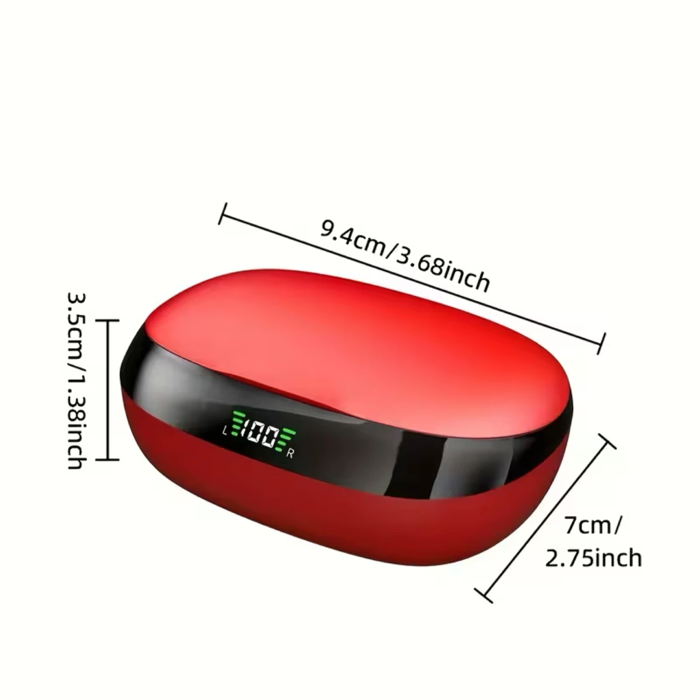 Red Wireless Earbuds with Charging Case - photo 4