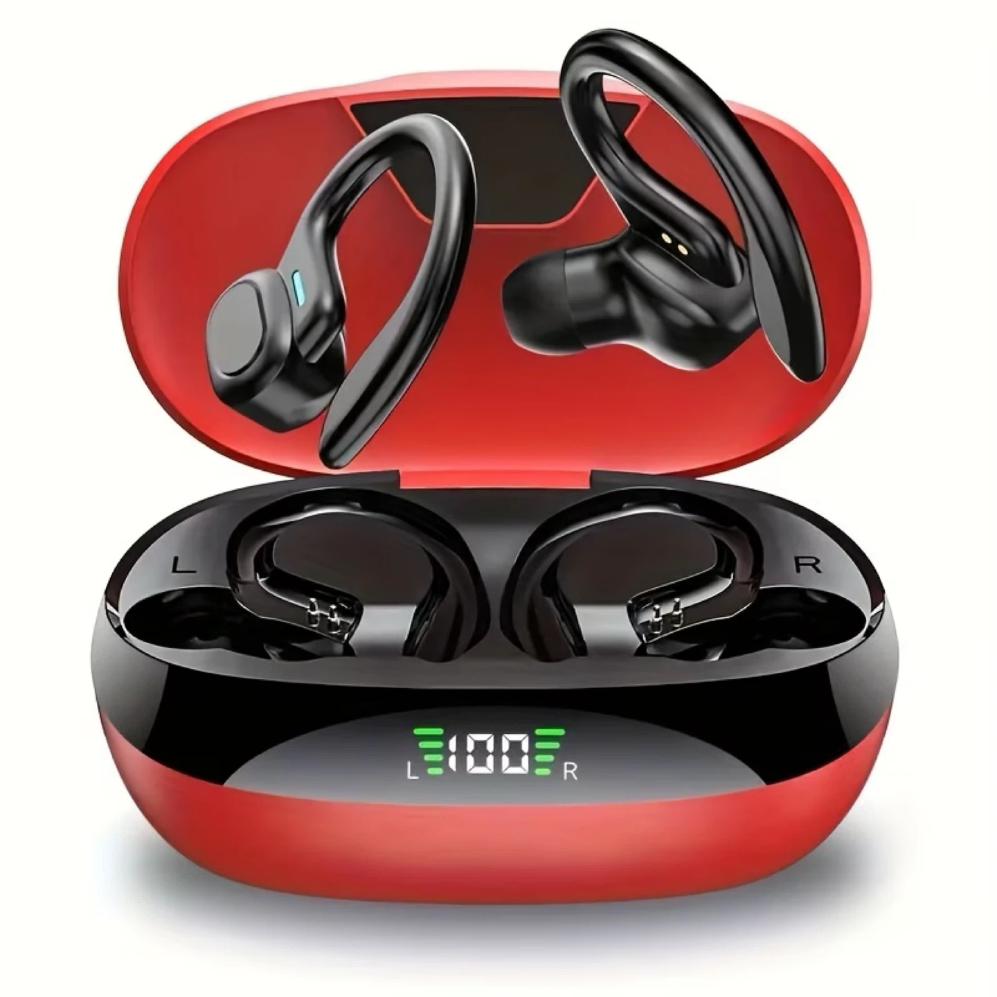 Red Wireless Earbuds with Charging Case - photo 5