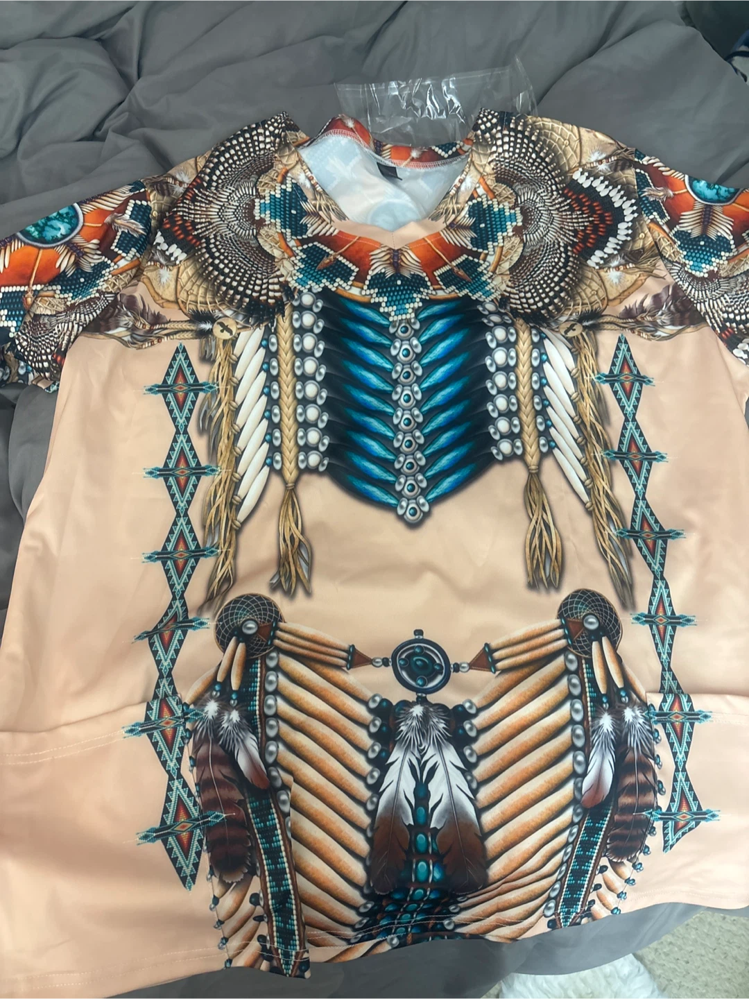 T-Shirt with Native American inspired print - XXL