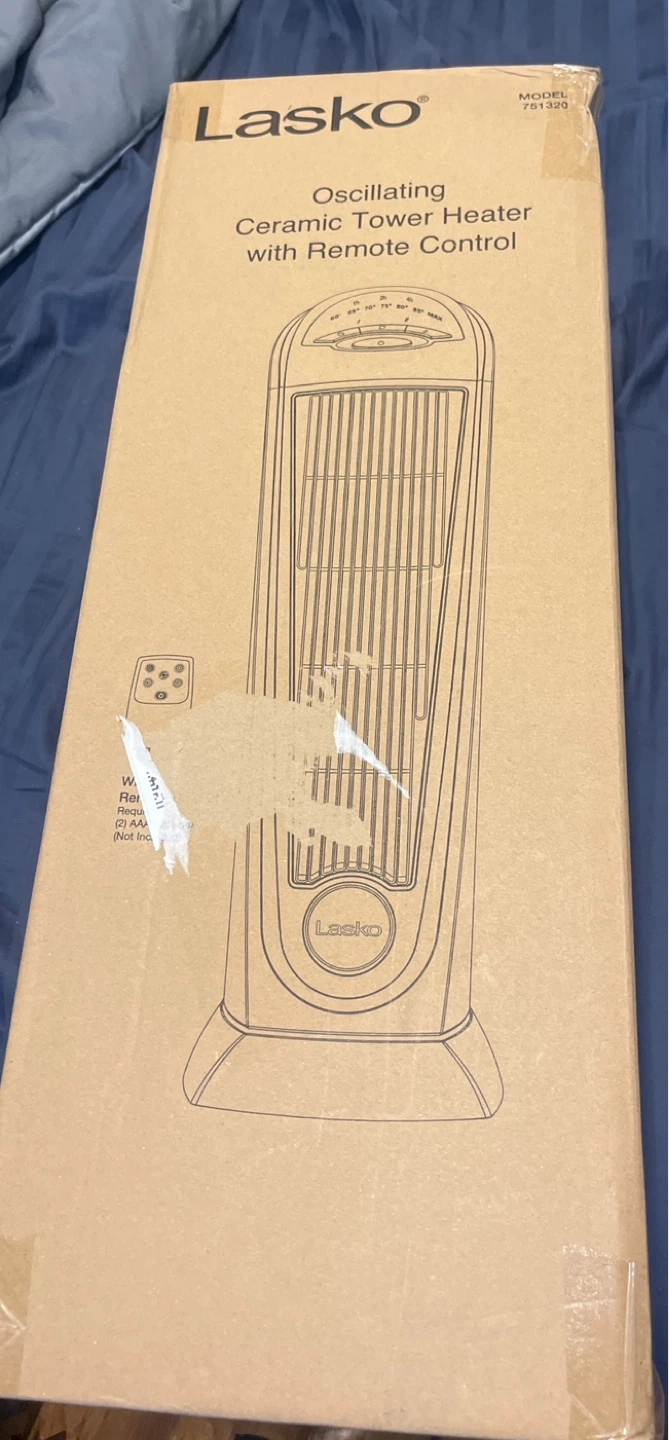 Lasko Oscillating Ceramic Tower Heater with Remote Control