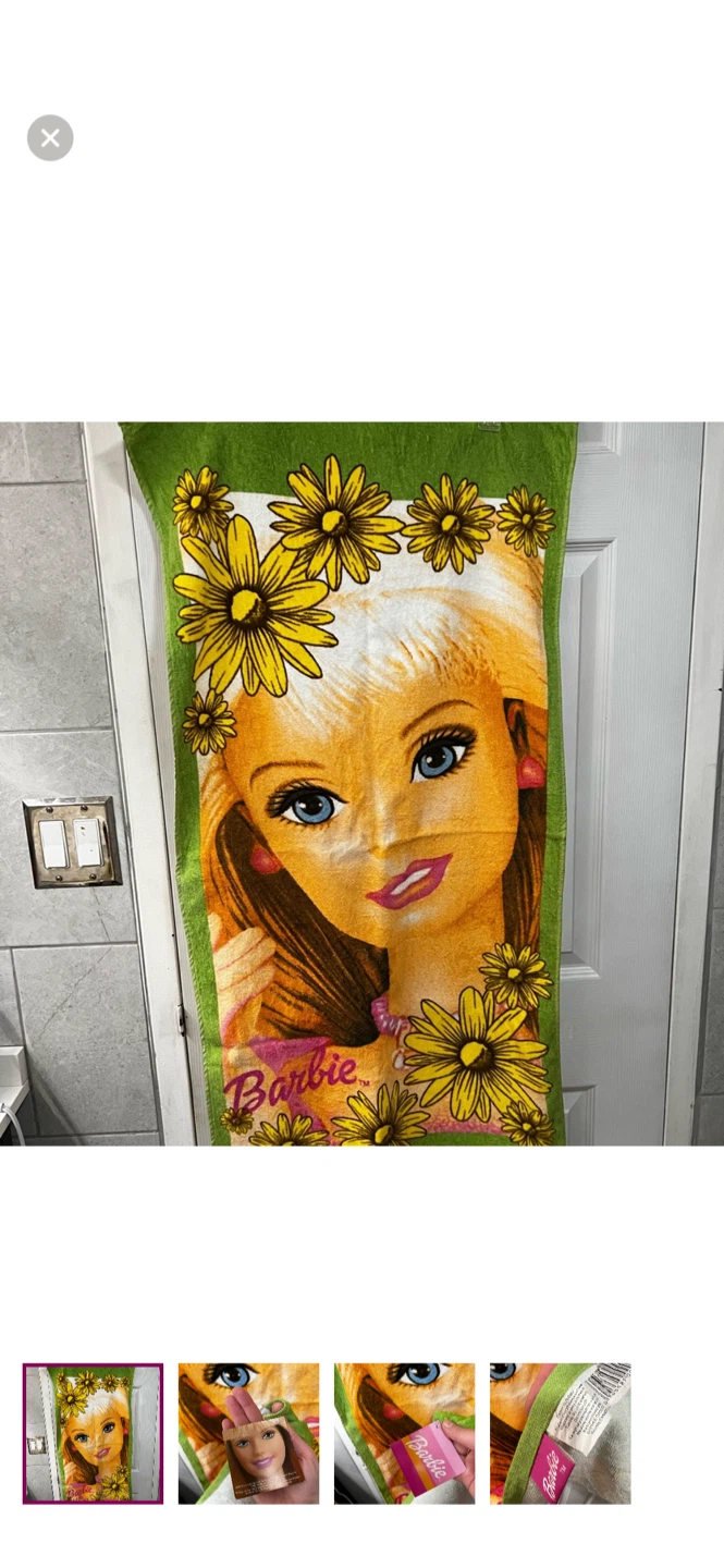 Vintage Barbie Beach Towel