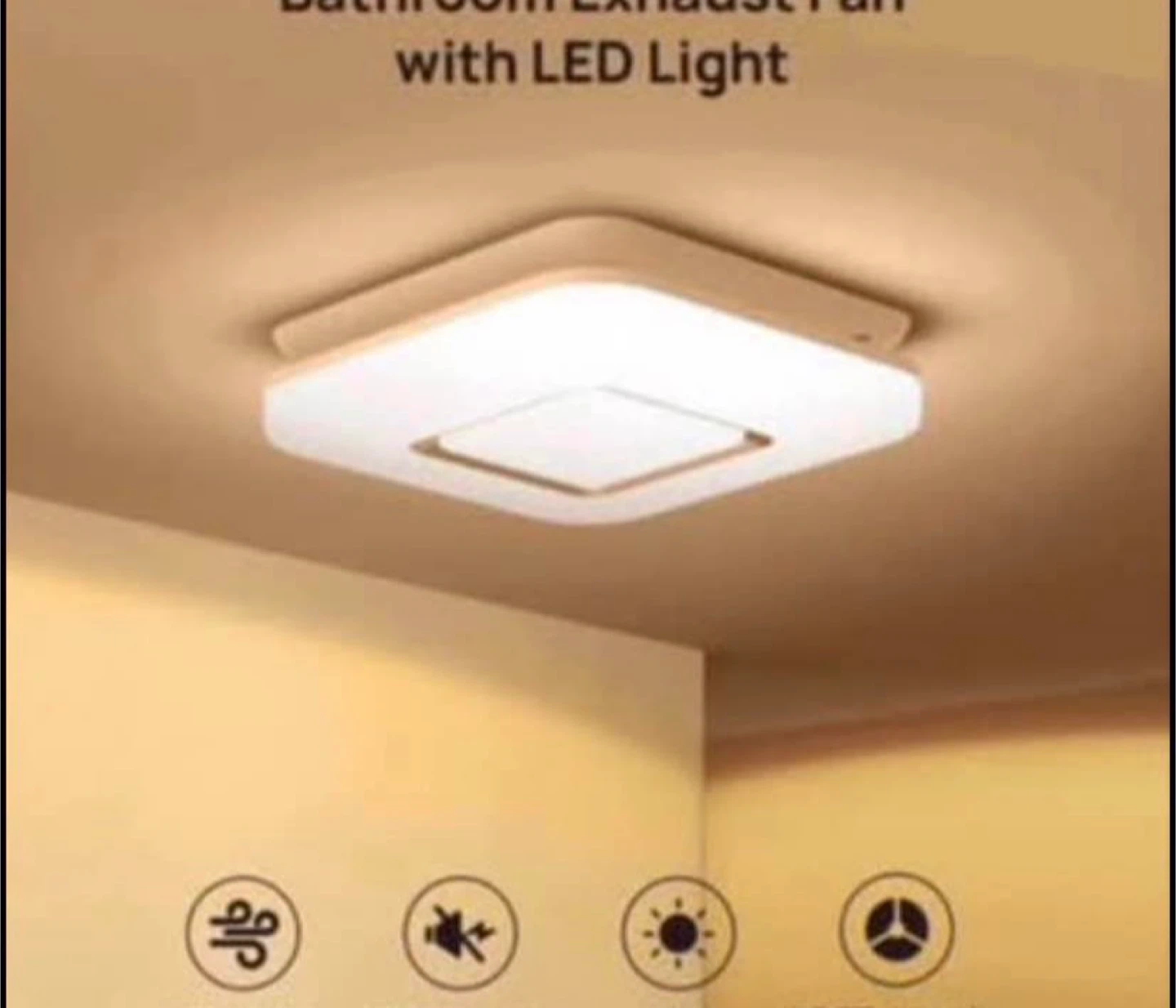 Bathroom Exhaust Fan with LED Light - photo 4