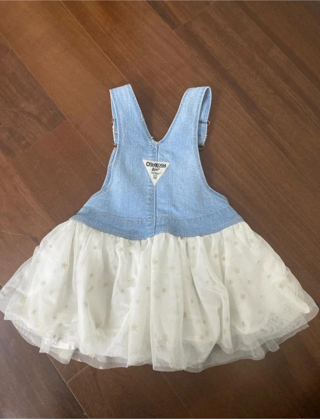 OshKosh B'gosh Denim Pinafore Dress with Tulle Skirt - photo 2