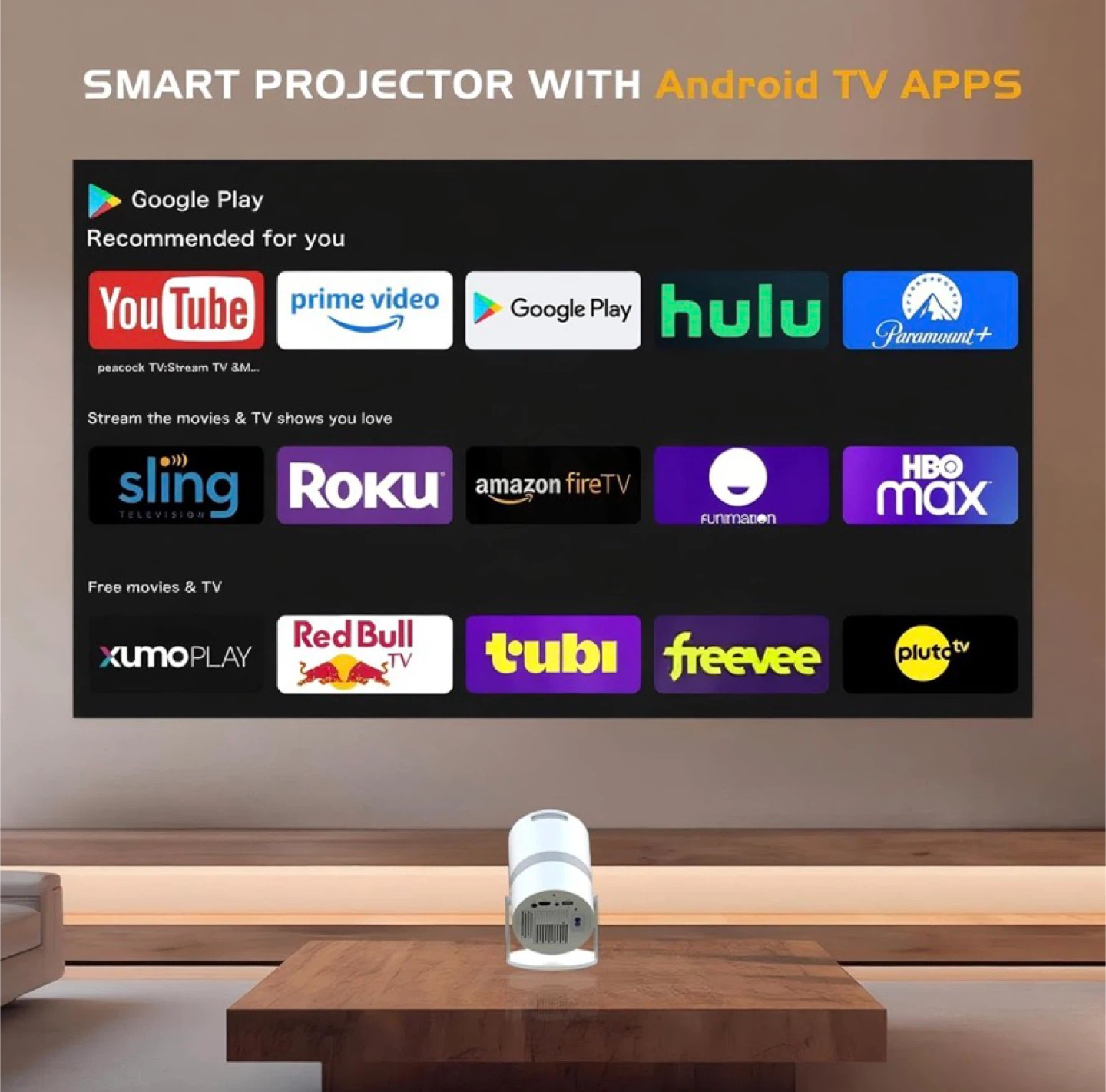Smart Projector with Android TV Apps - photo 2