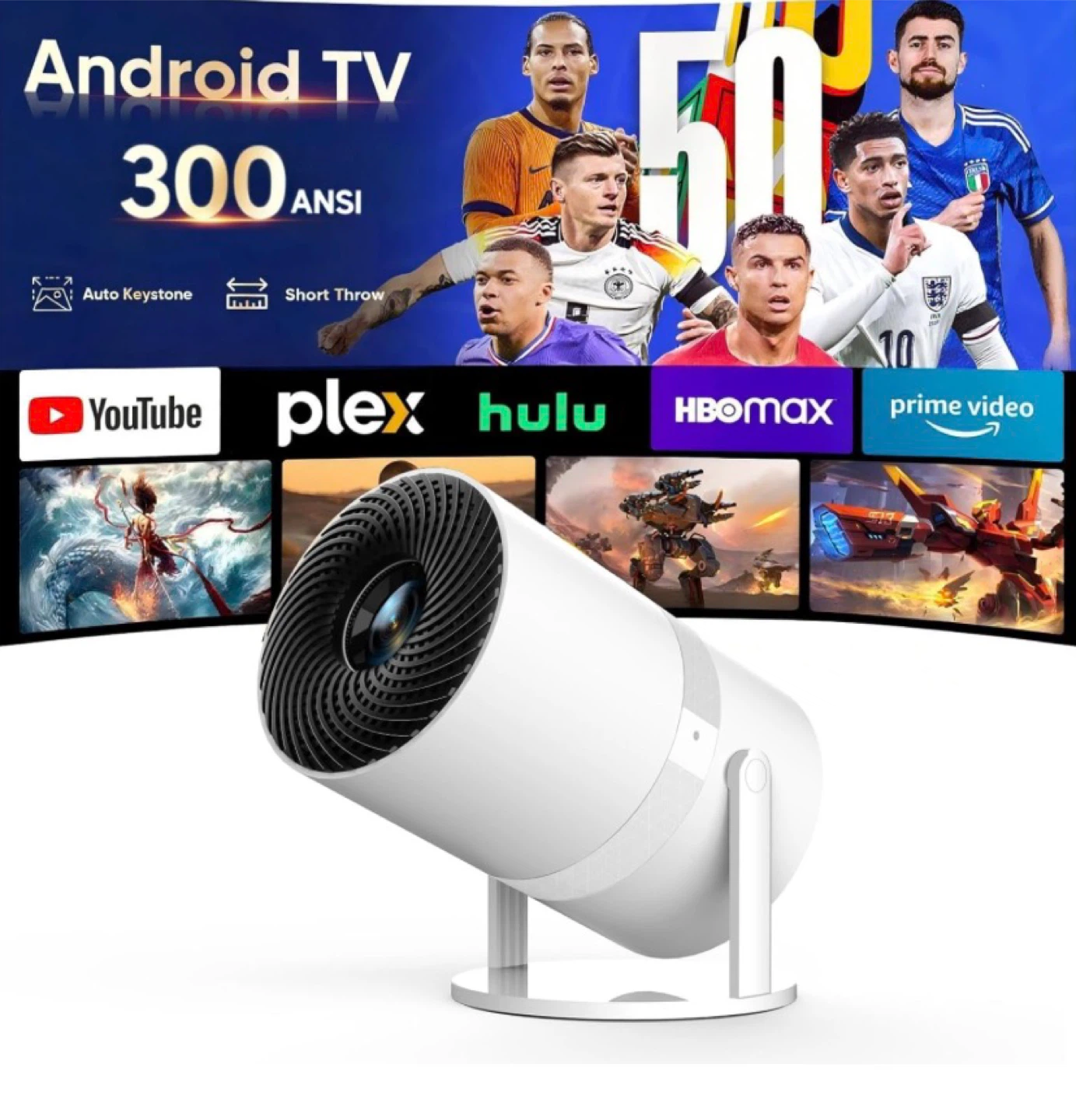 Smart Projector with Android TV Apps