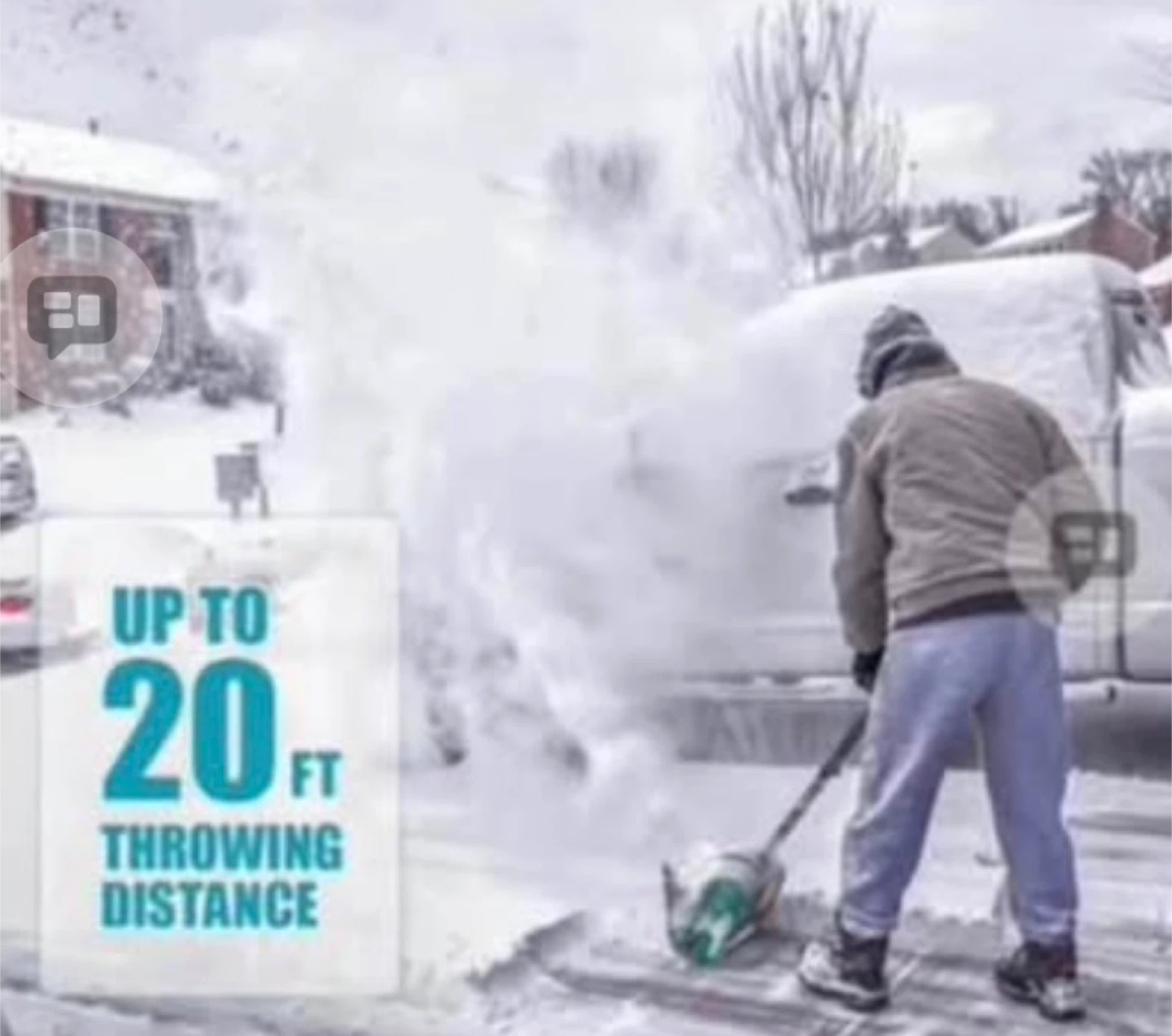 Electric Snow Thrower - 13in Clearing Width
