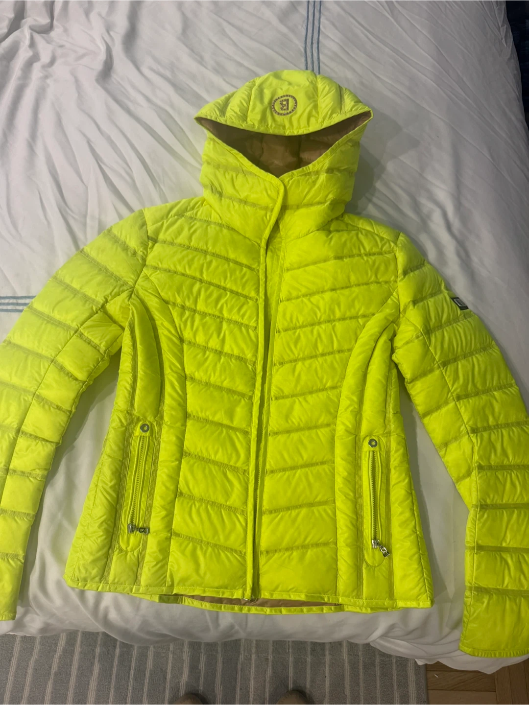 Bogner Women's Neon Yellow Puffer Jacket