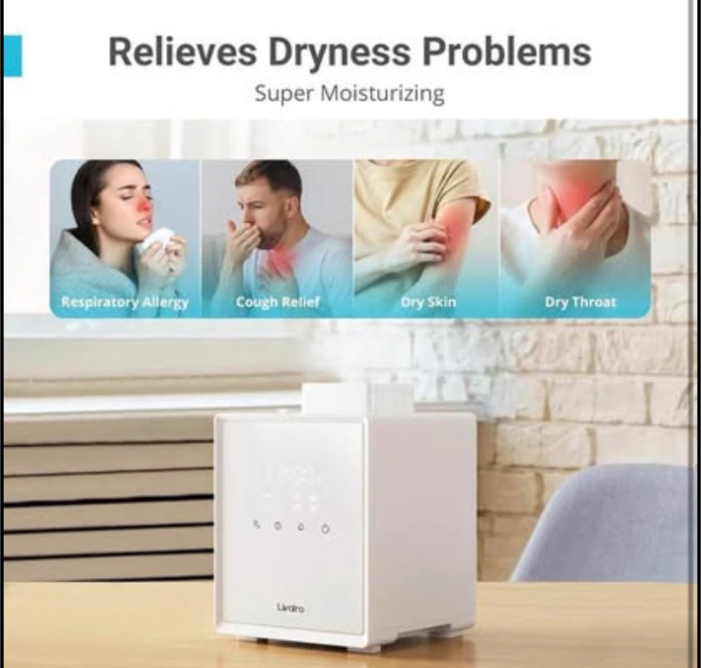 3L Stainless Steel Warm Mist Humidifier Steam - photo 3