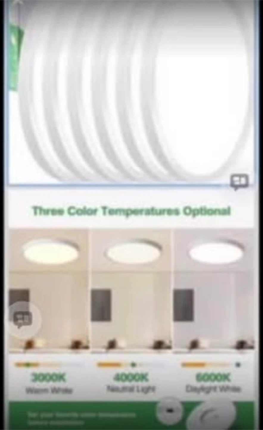 15.8 inch LED ceiling light offers wide