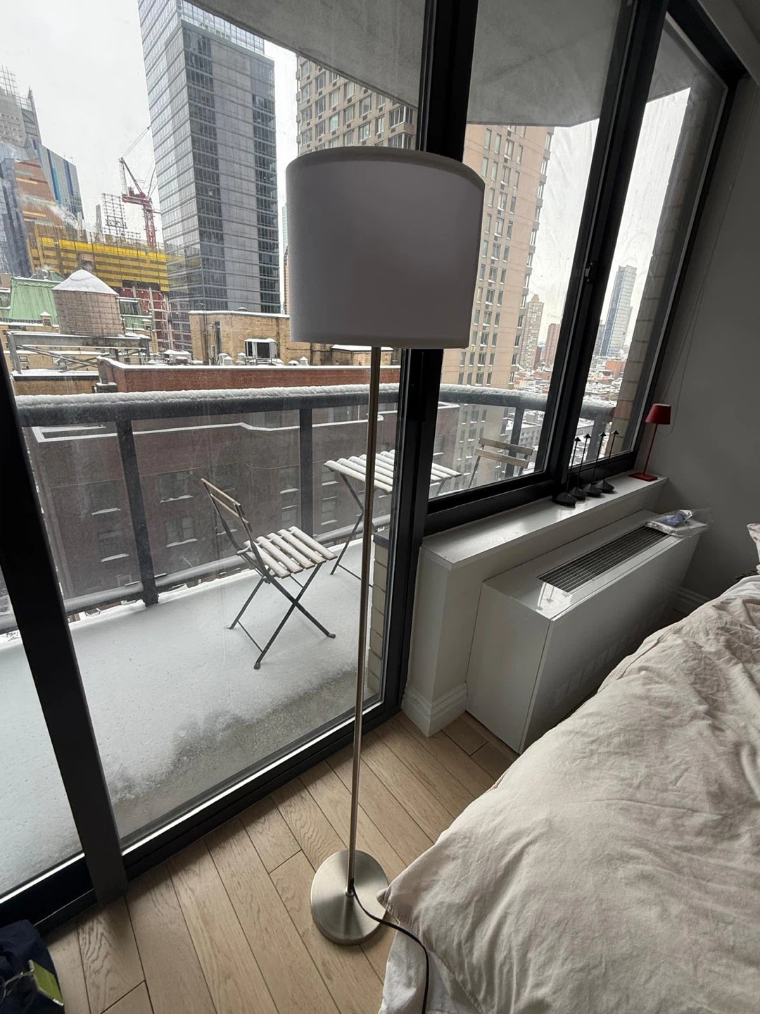 Modern Floor Lamp - Brushed Nickel