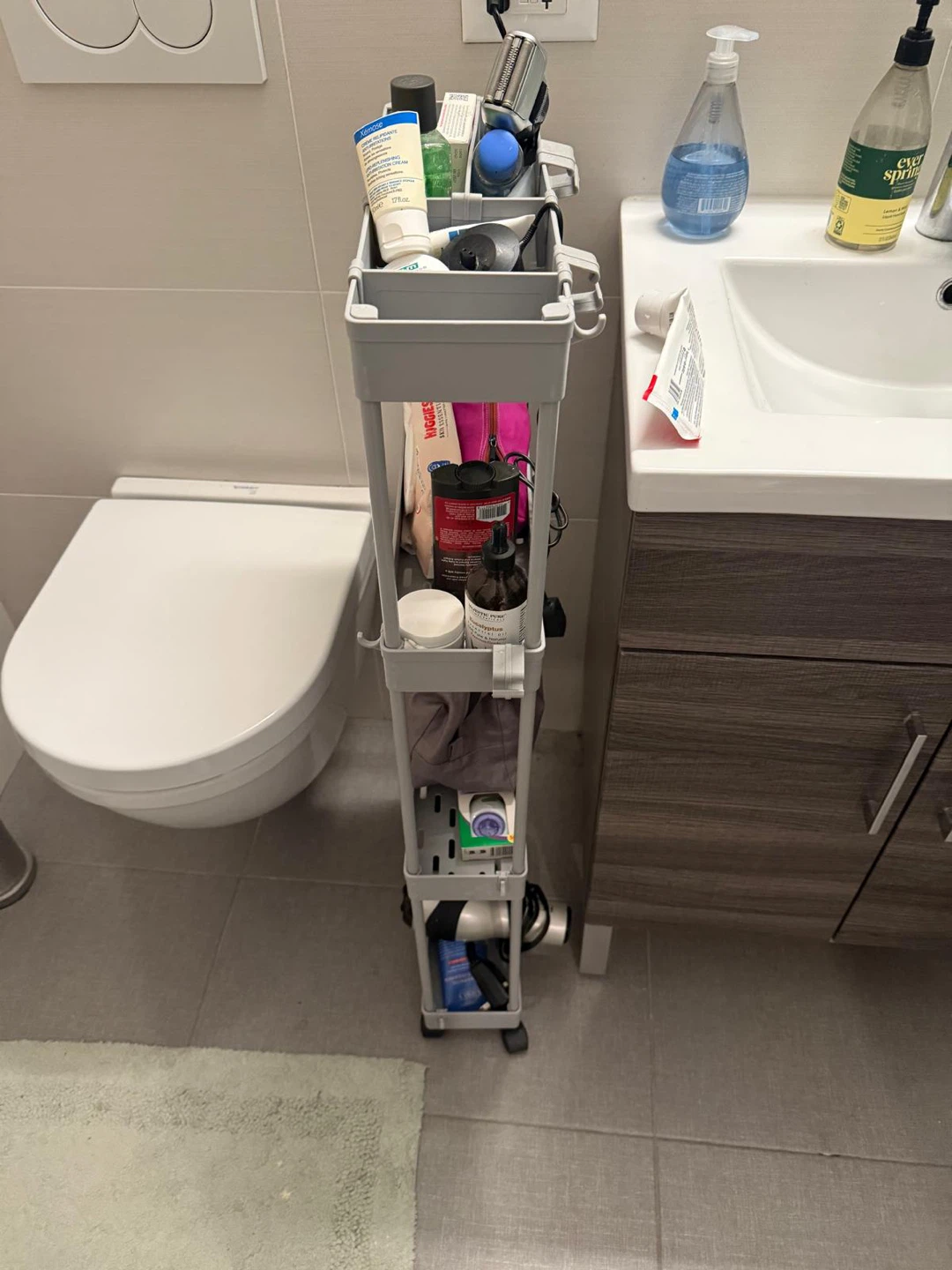 3-Tier Slim Rolling Cart for Bathroom Storage - photo 4