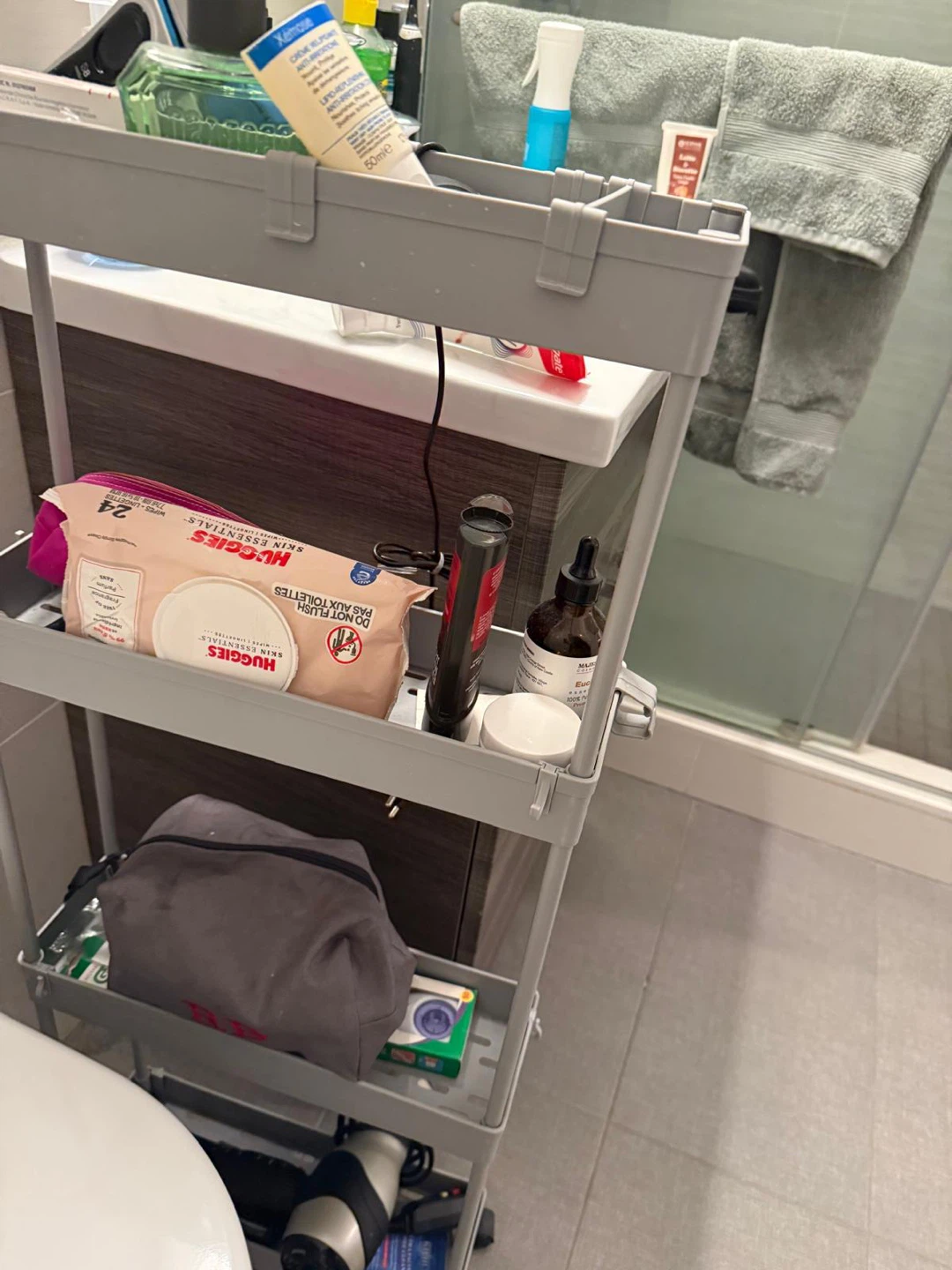 3-Tier Slim Rolling Cart for Bathroom Storage - photo 3