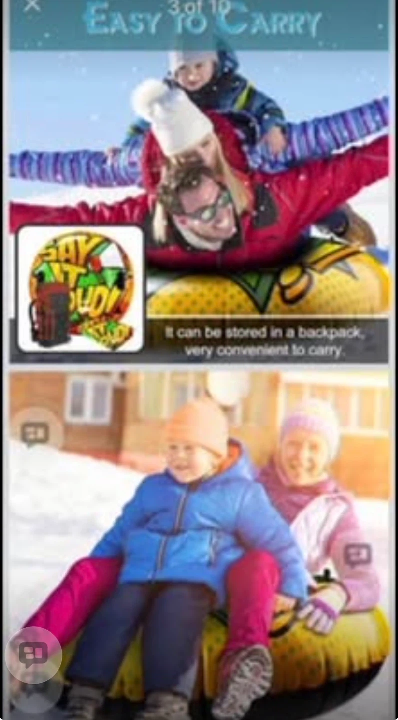 Extra Large "Say It Loud" Snow Tube - photo 3