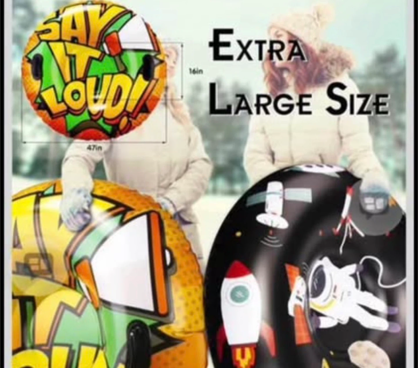 Extra Large "Say It Loud" Snow Tube - photo 4