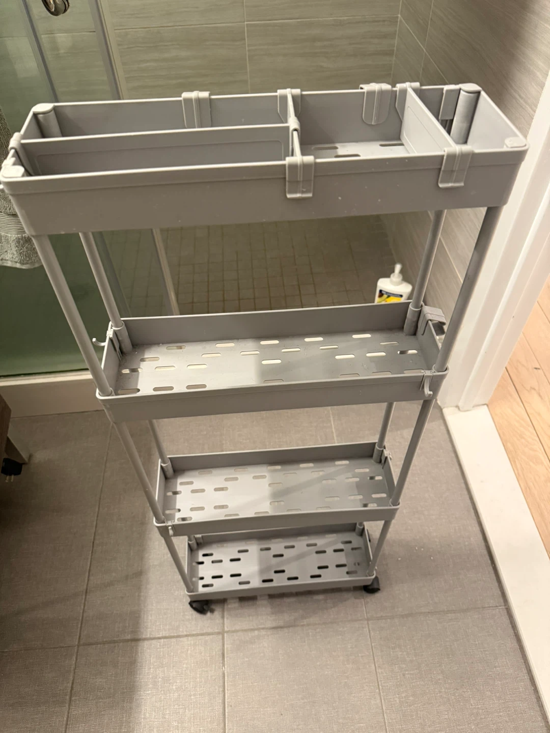3-Tier Slim Rolling Cart for Bathroom Storage