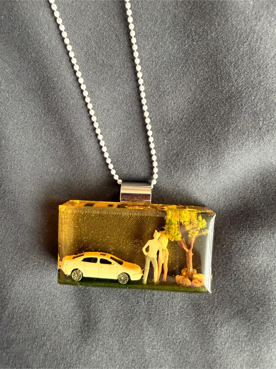 Resin Pendant Necklace with Miniature Scene🏆 - photo 2