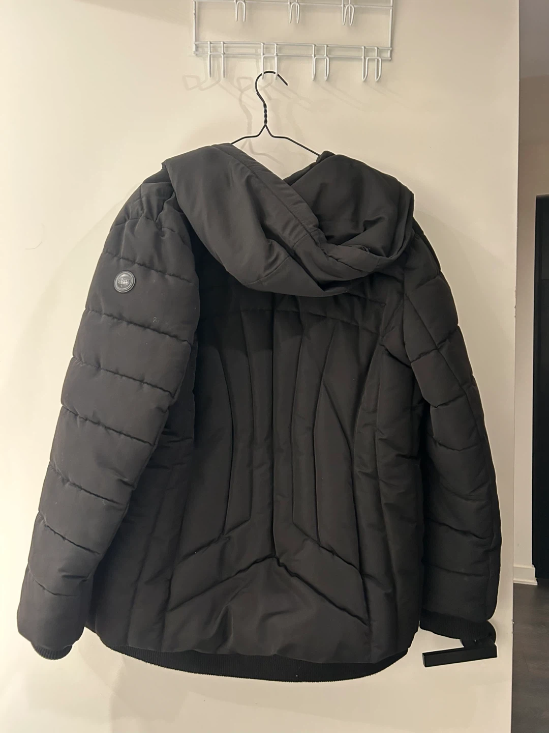 Point Zero Black Puffer Jacket with Hood