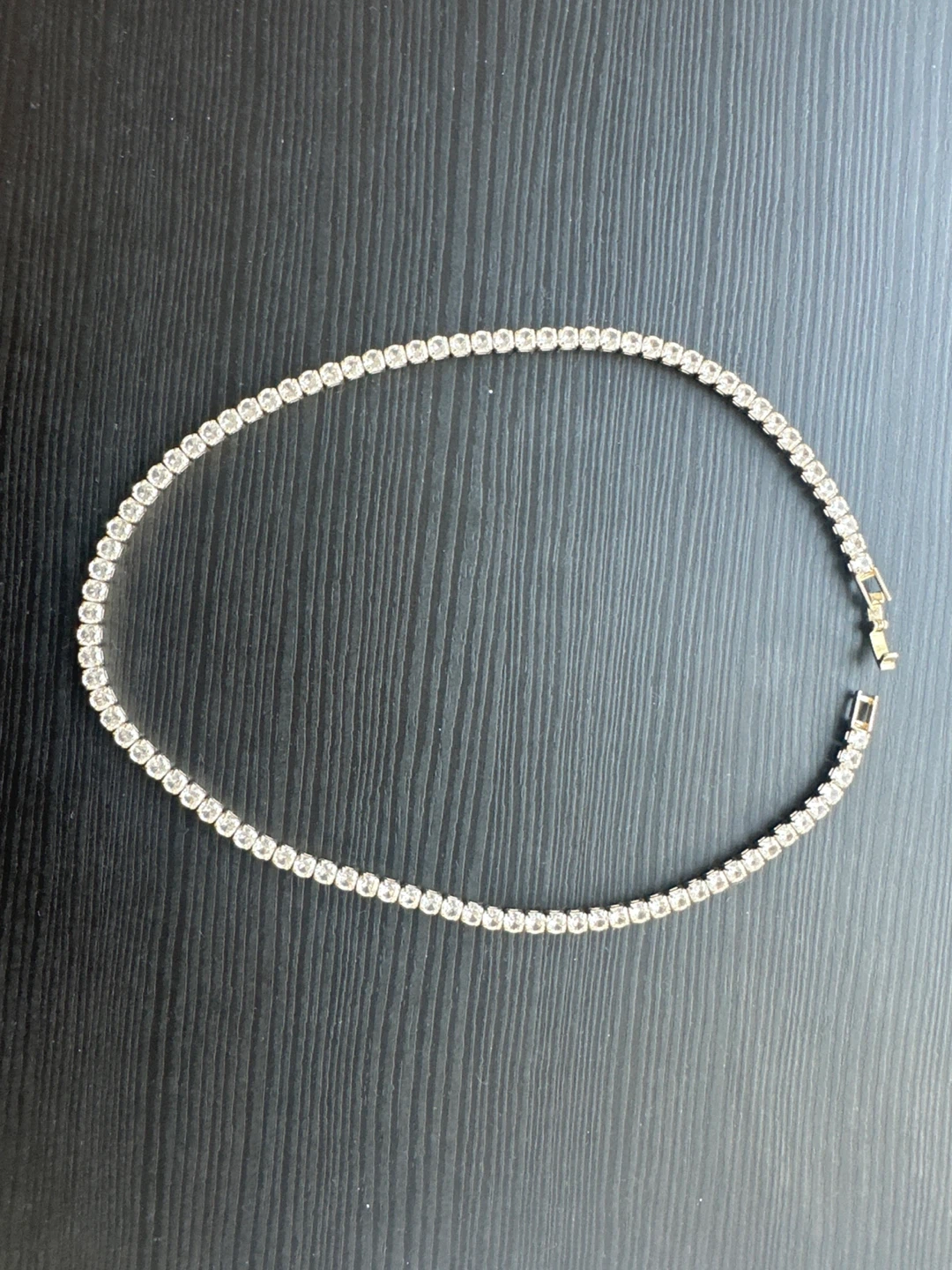 Tennis Necklace Zirconia Gold steel mix - photo 2