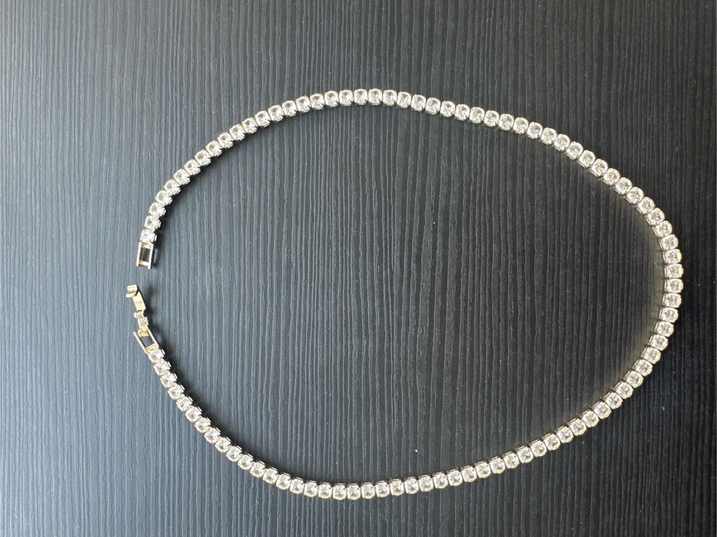 Tennis Necklace Zirconia Gold steel mix