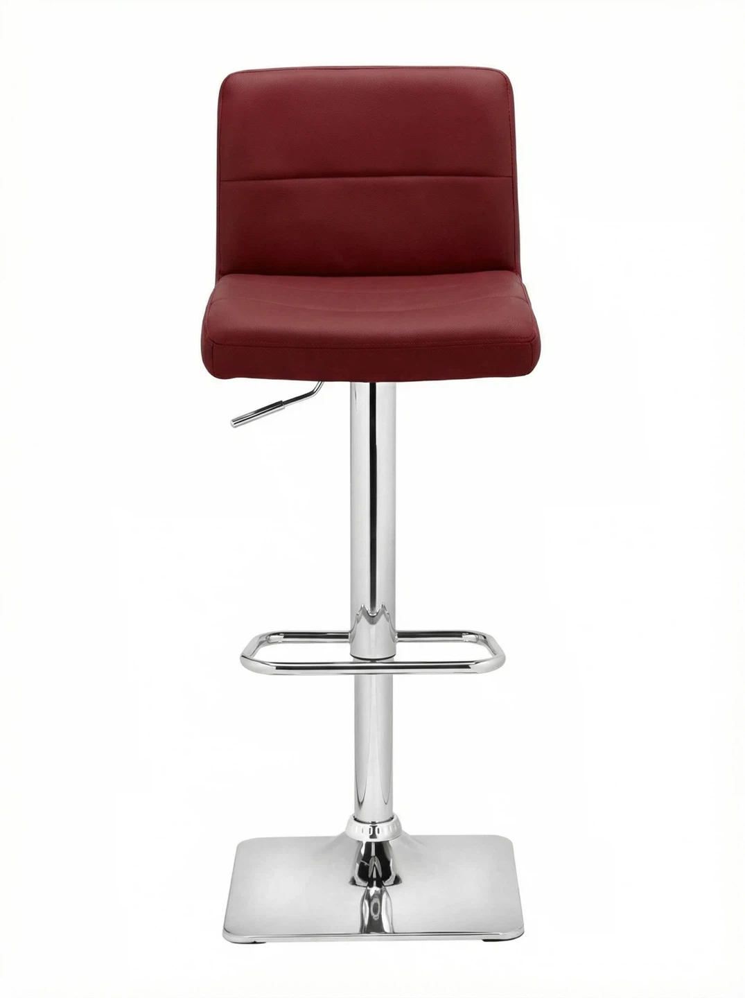 Two Brand New Adjustable Bar Stools - Dark Red