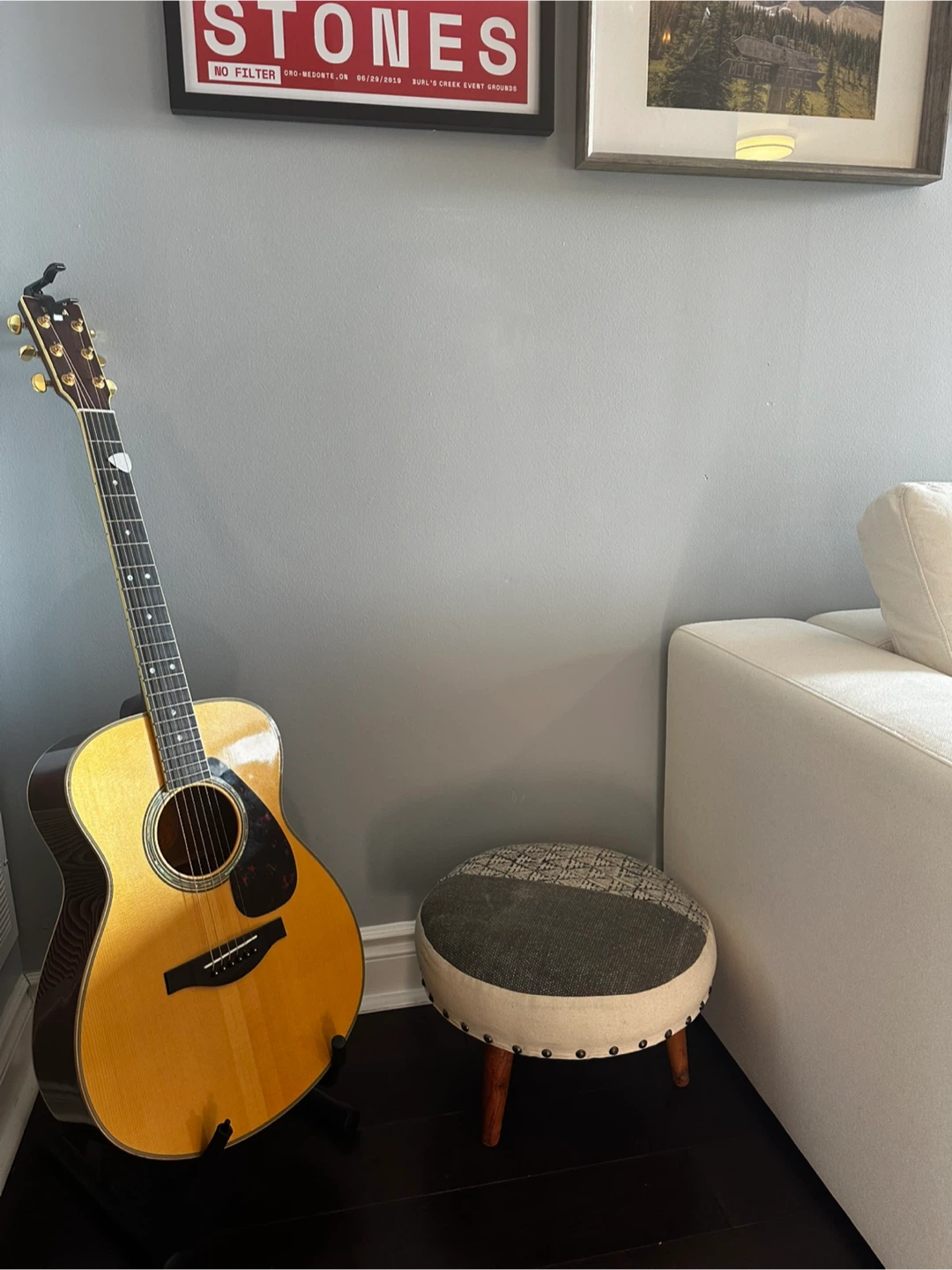 Round Footstool Ottoman - photo 5