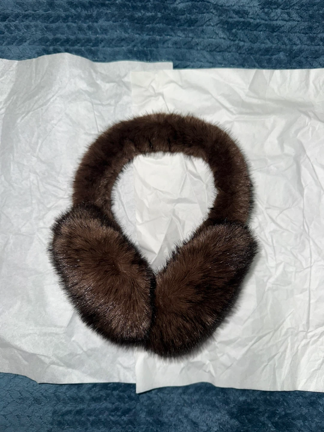 Cider Faux Fur Earmuffs - Brown - One Size