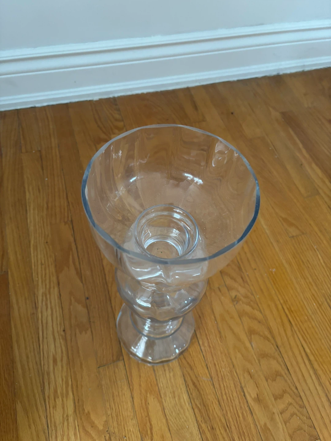 Clear Glass Pedestal Candle Holder - photo 3
