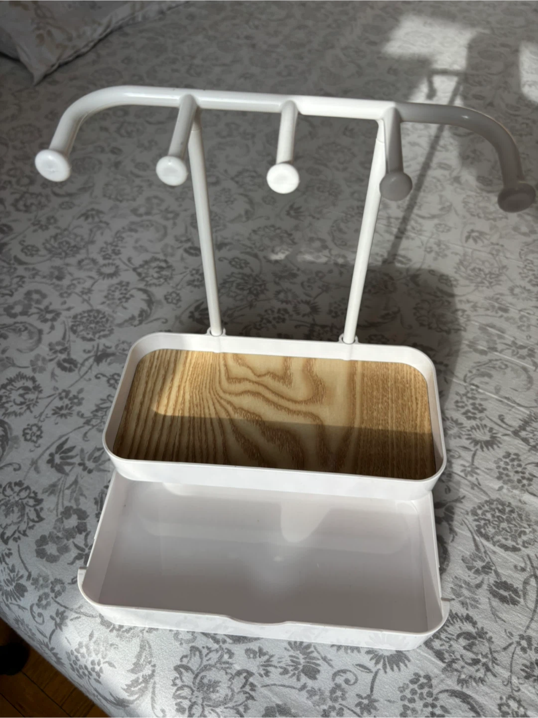White & Wood Jewelry Organizer Stand with Drawer - photo 2