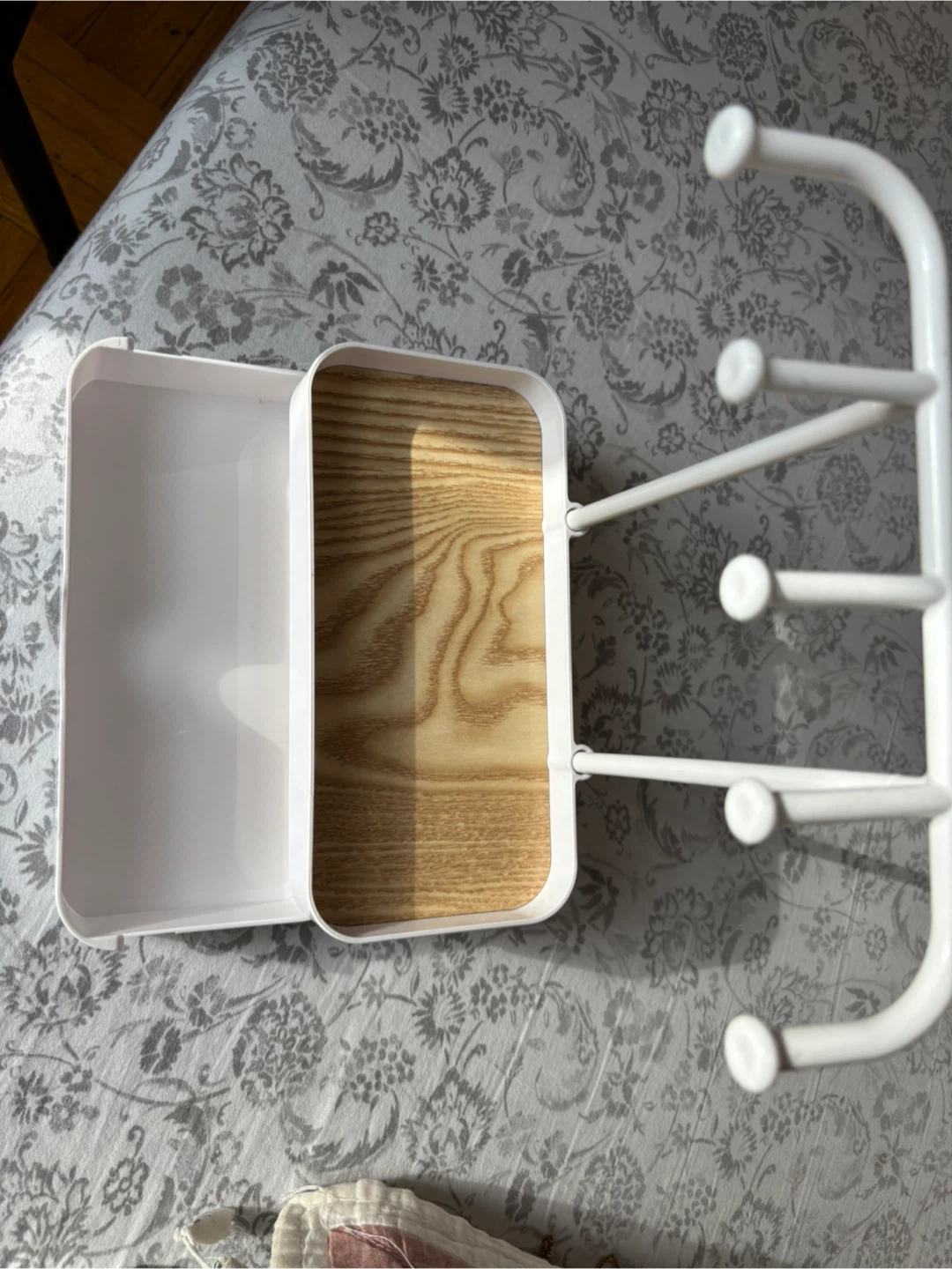 White & Wood Jewelry Organizer Stand with Drawer - photo 4