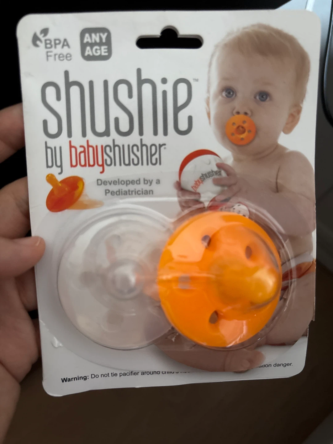 Shushie by BabyShusher Pacifier Orange