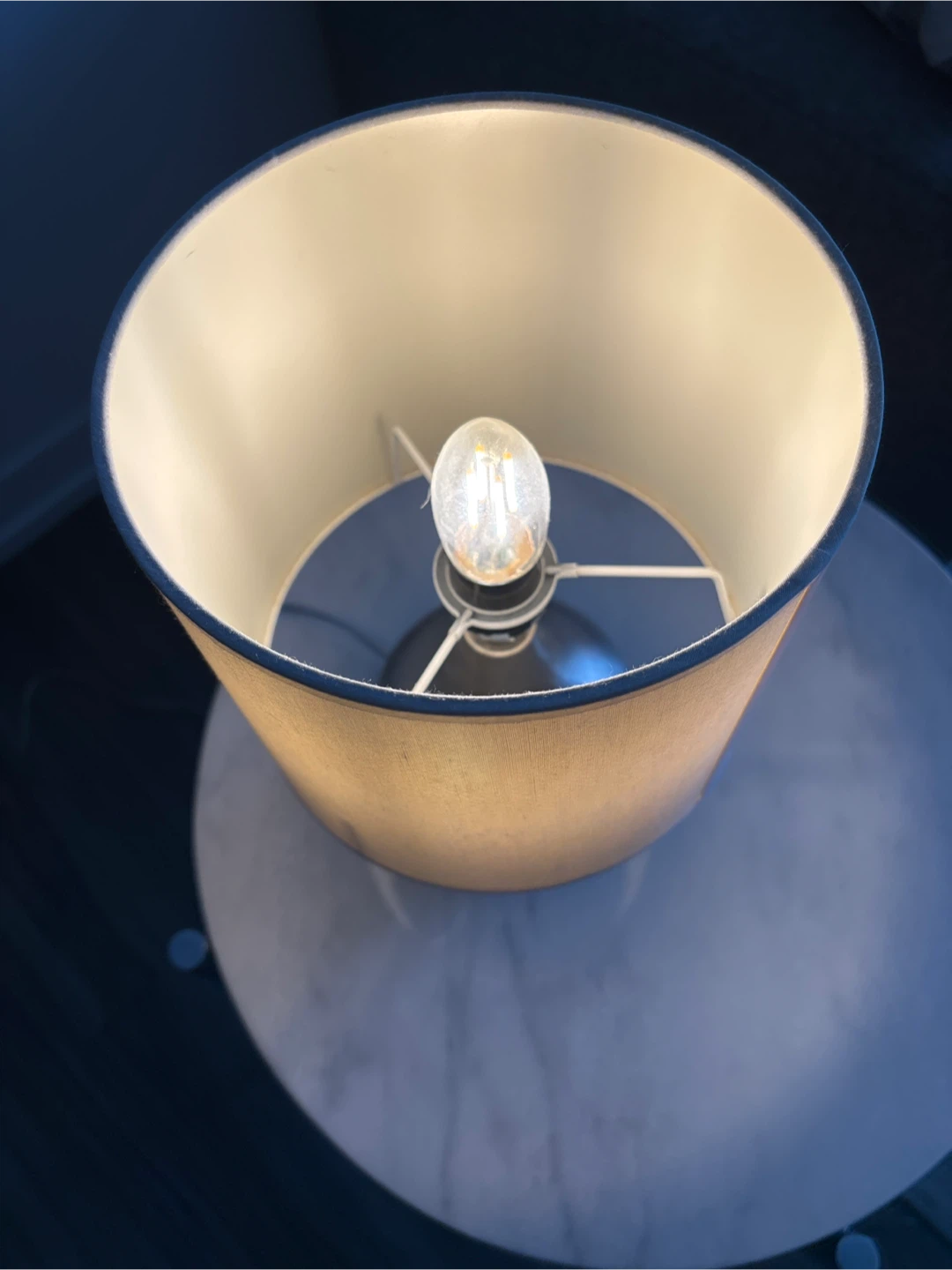 Modern Metal Table Lamp with Fabric Shade - photo 3