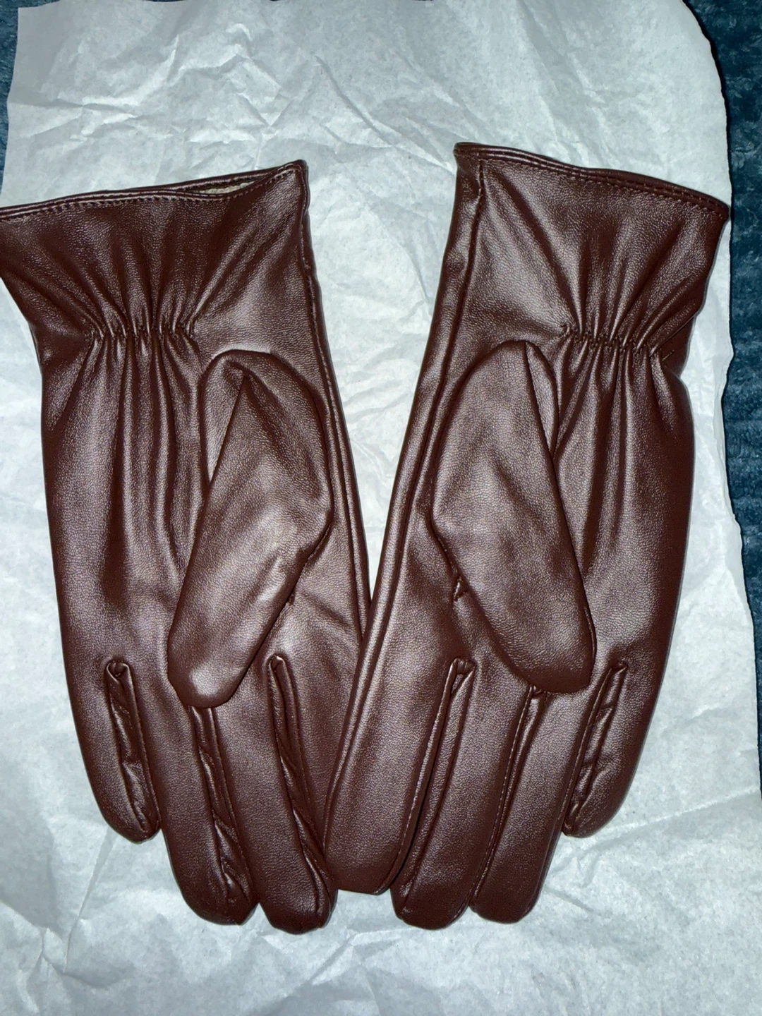 Cider Faux Leather Gloves