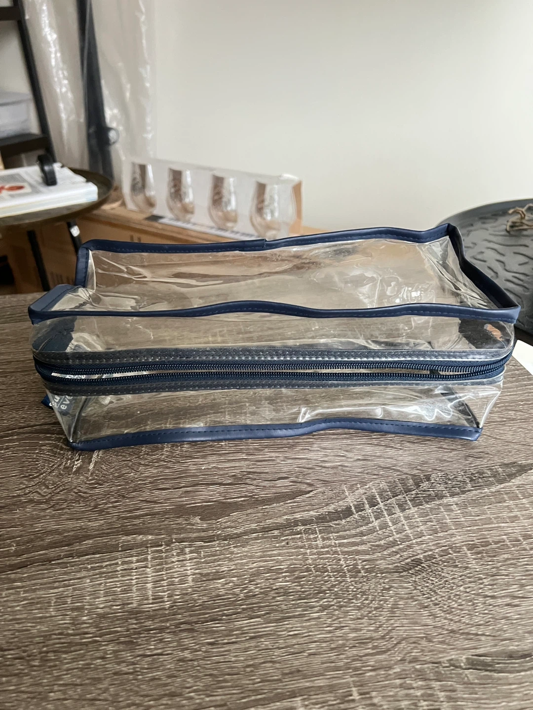 Clear toiletries bag