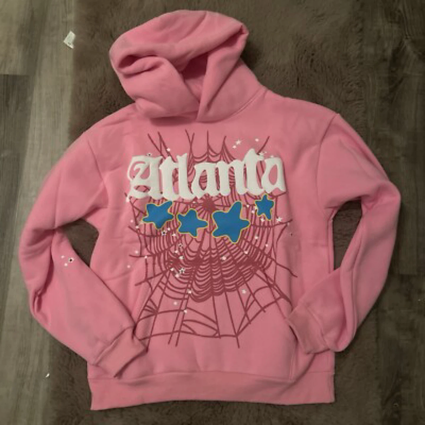 Pink Atlanta Spiderweb Hoodie