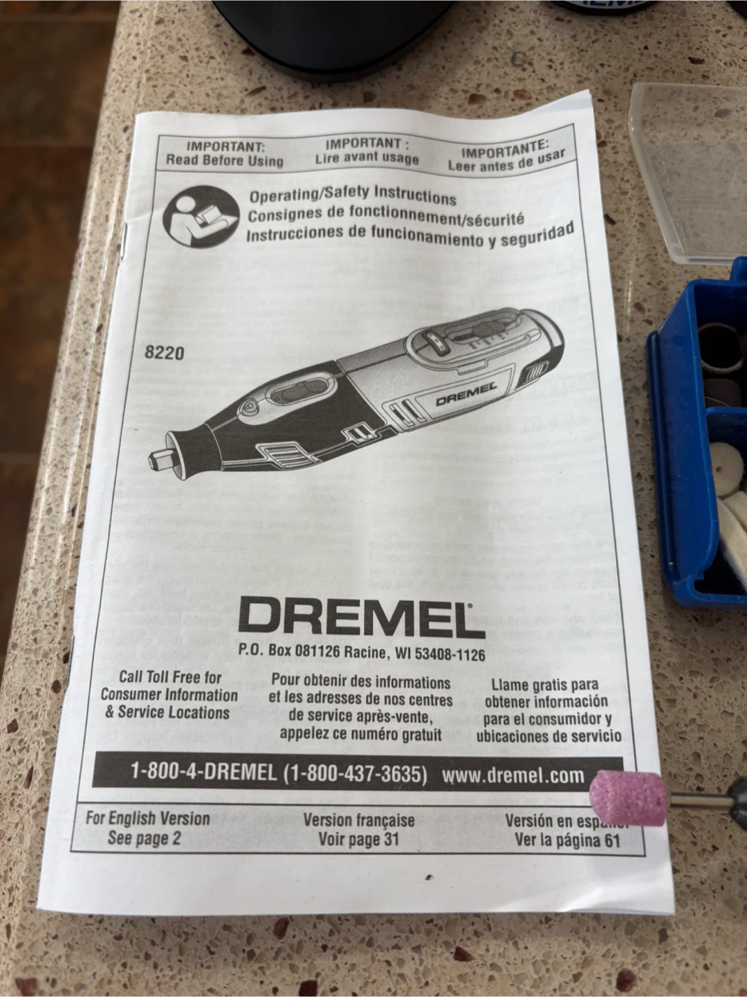 Dremel 8220 Cordless Rotary Tool Kit with Accessories - photo 2