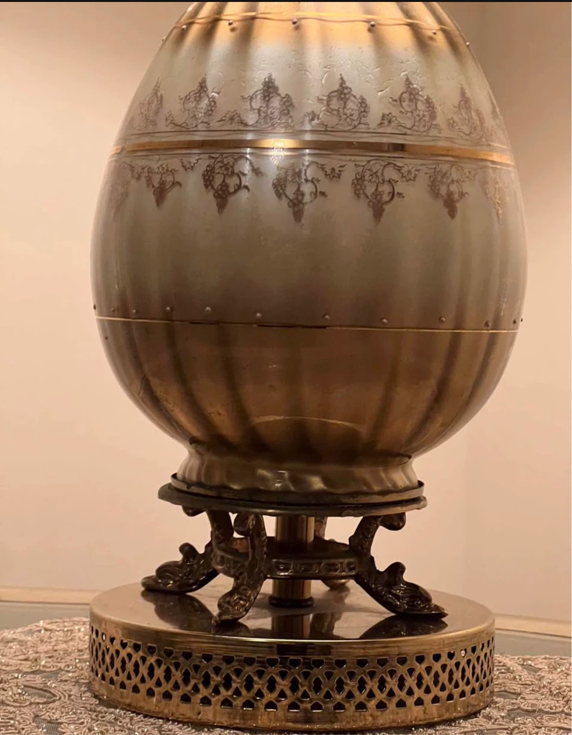 Vintage Crystal Chandelier Table Lamp - photo 3