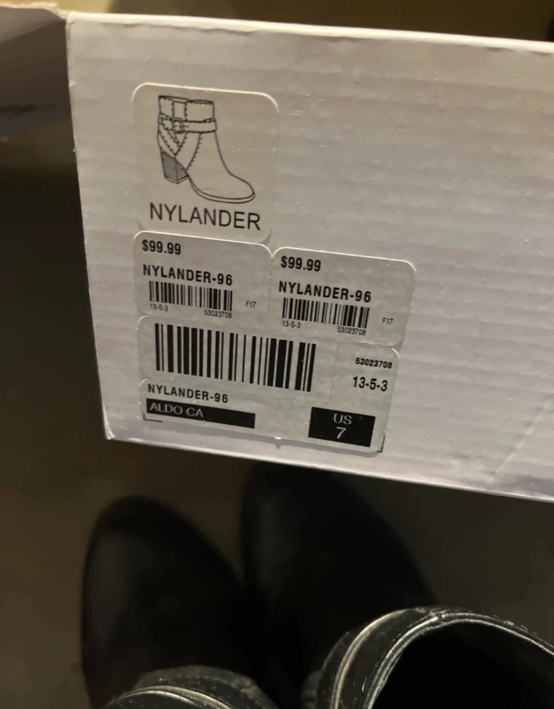 ALDO Nylander-96 Black Ankle Boots - US Size 7 - photo 4