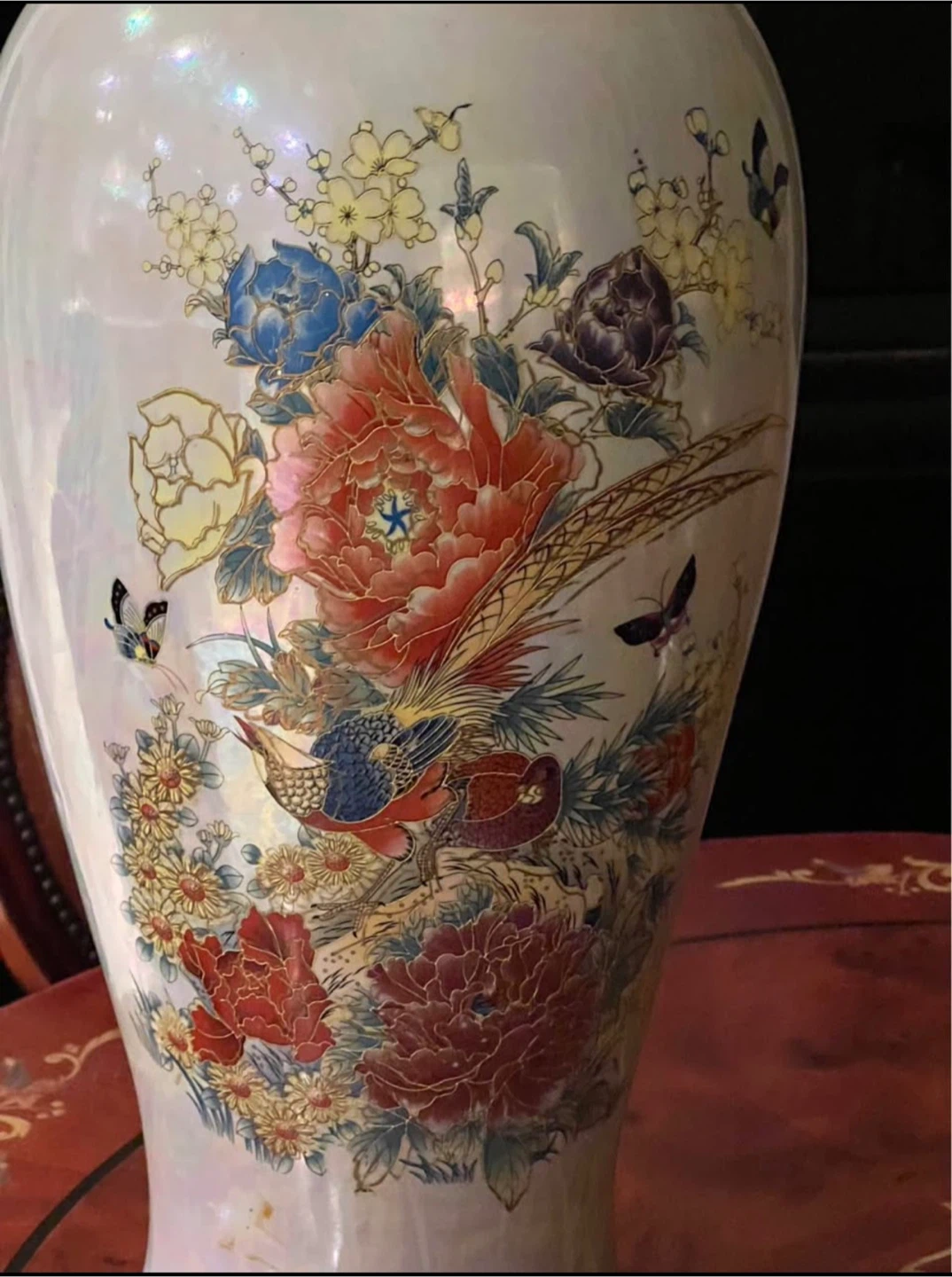 Decorative Vase with Bird and Flower Motif - photo 3