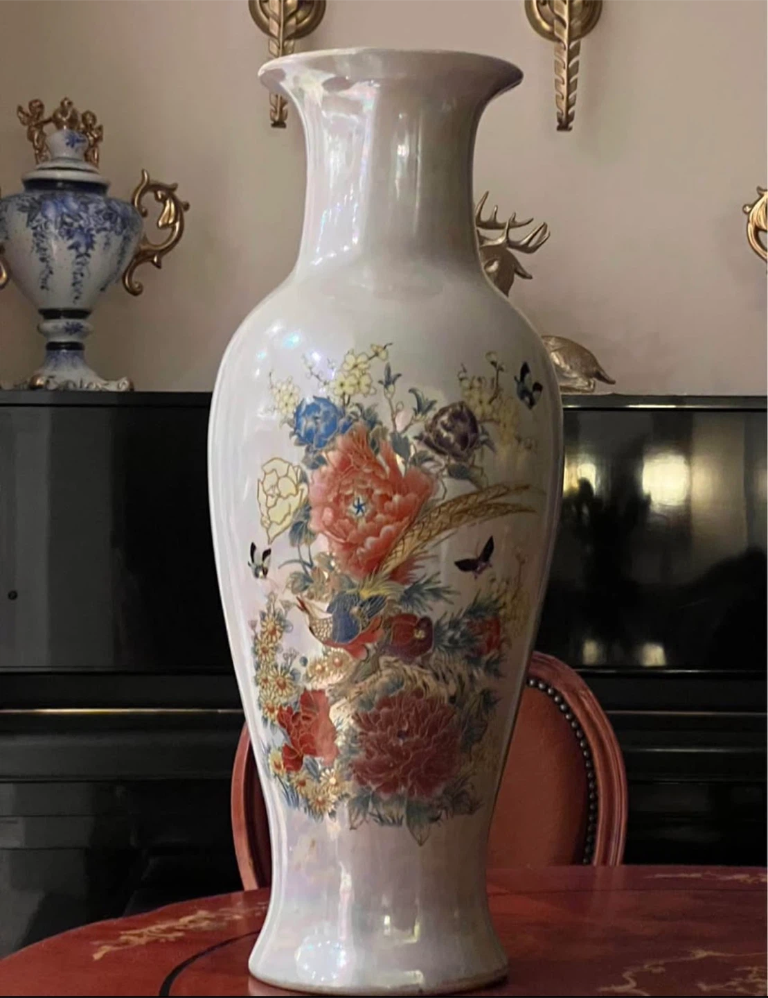Decorative Vase with Bird and Flower Motif - photo 2