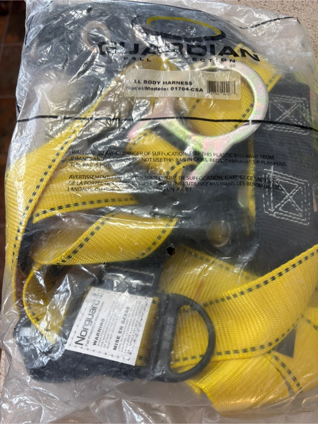 Guardian Full Body Harness 01704-CSA & Honeywell Harness