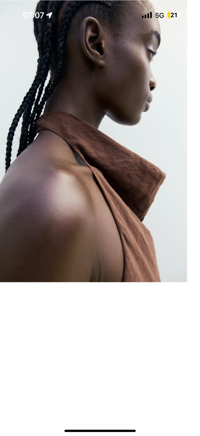 ZARABrown Linen Halter Maxi Dress ORIGINALLY $98 - photo 4