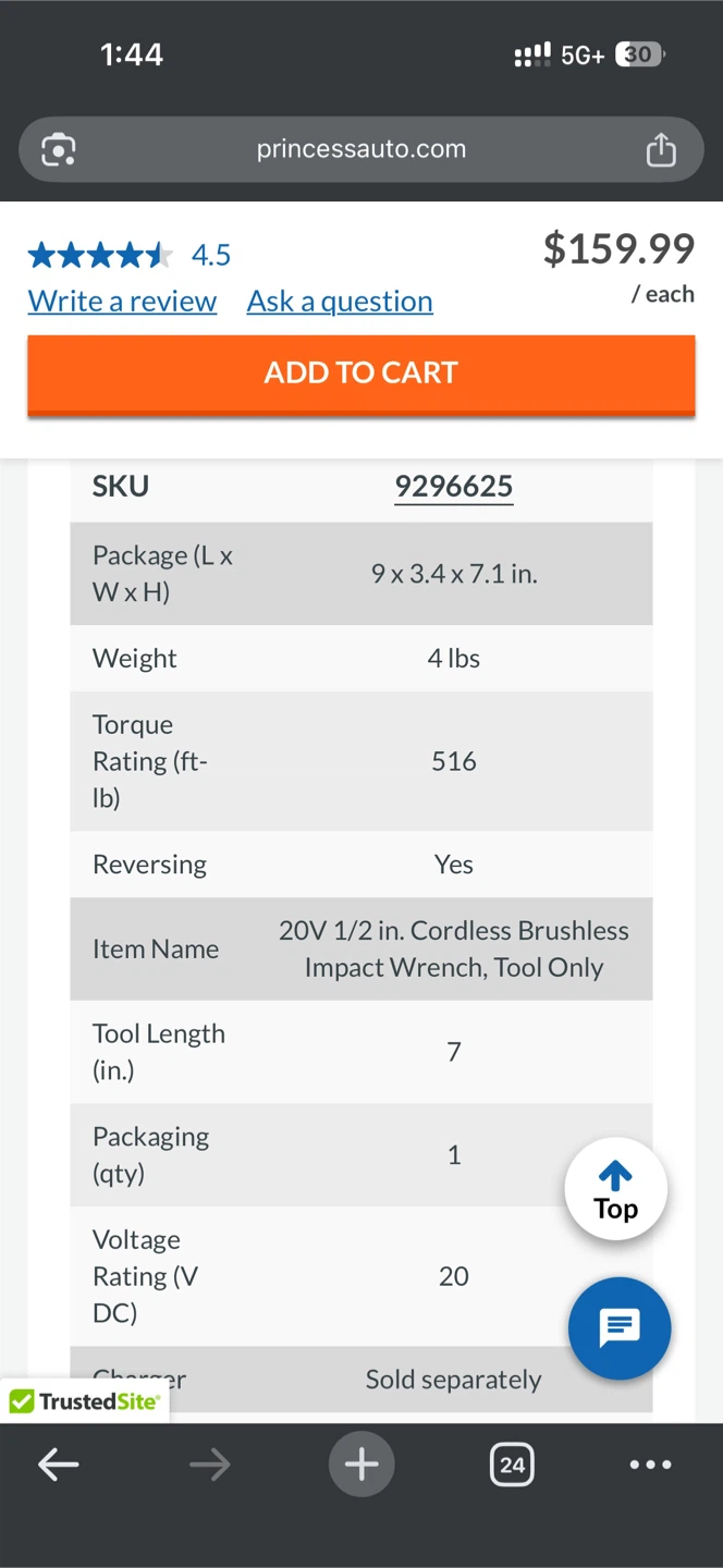 20V 1/2 in. Cordless Brushless Impact Wrench (Tool Only) - photo 3