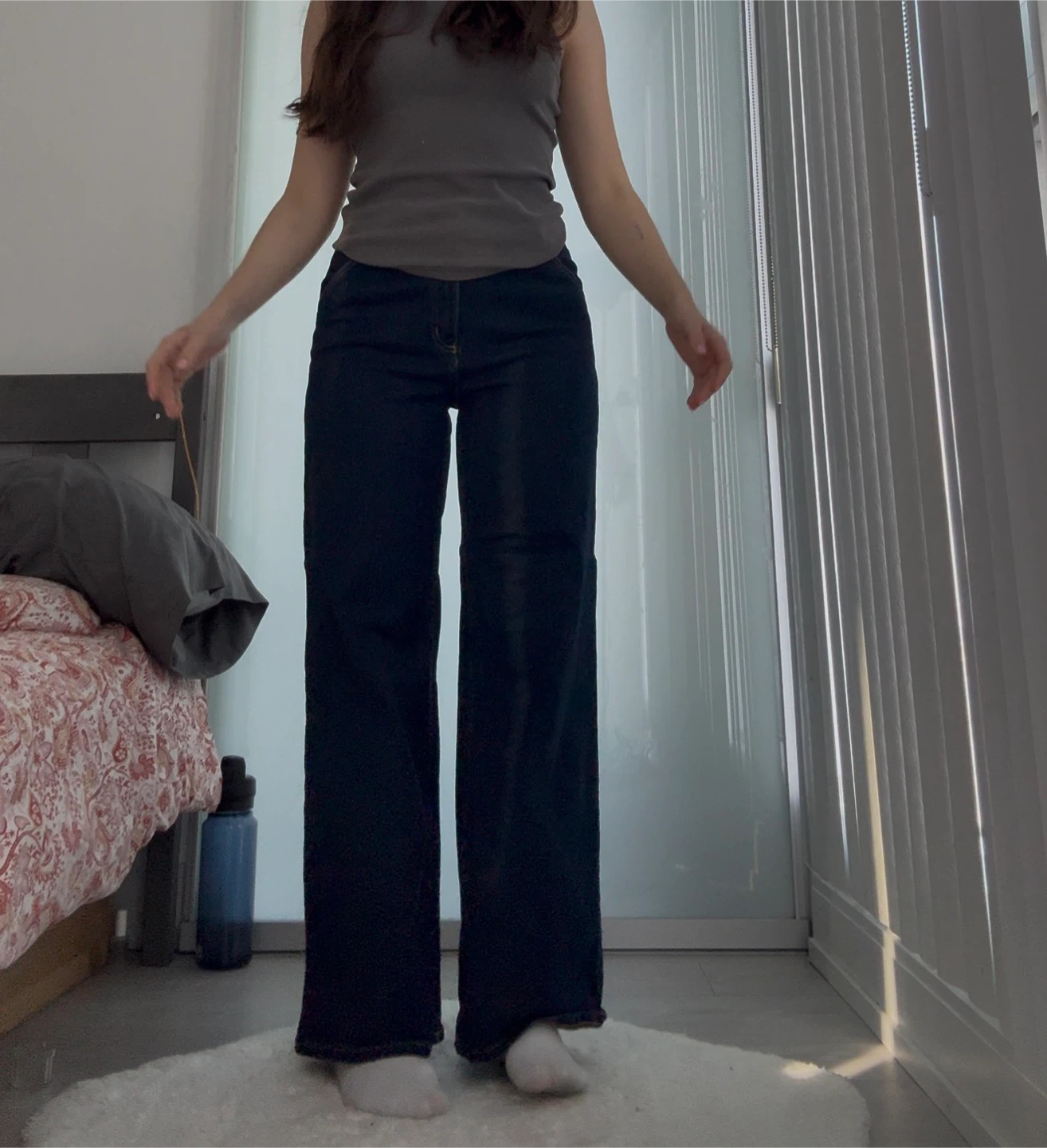 Dark Wide Leg Jeans - photo 3