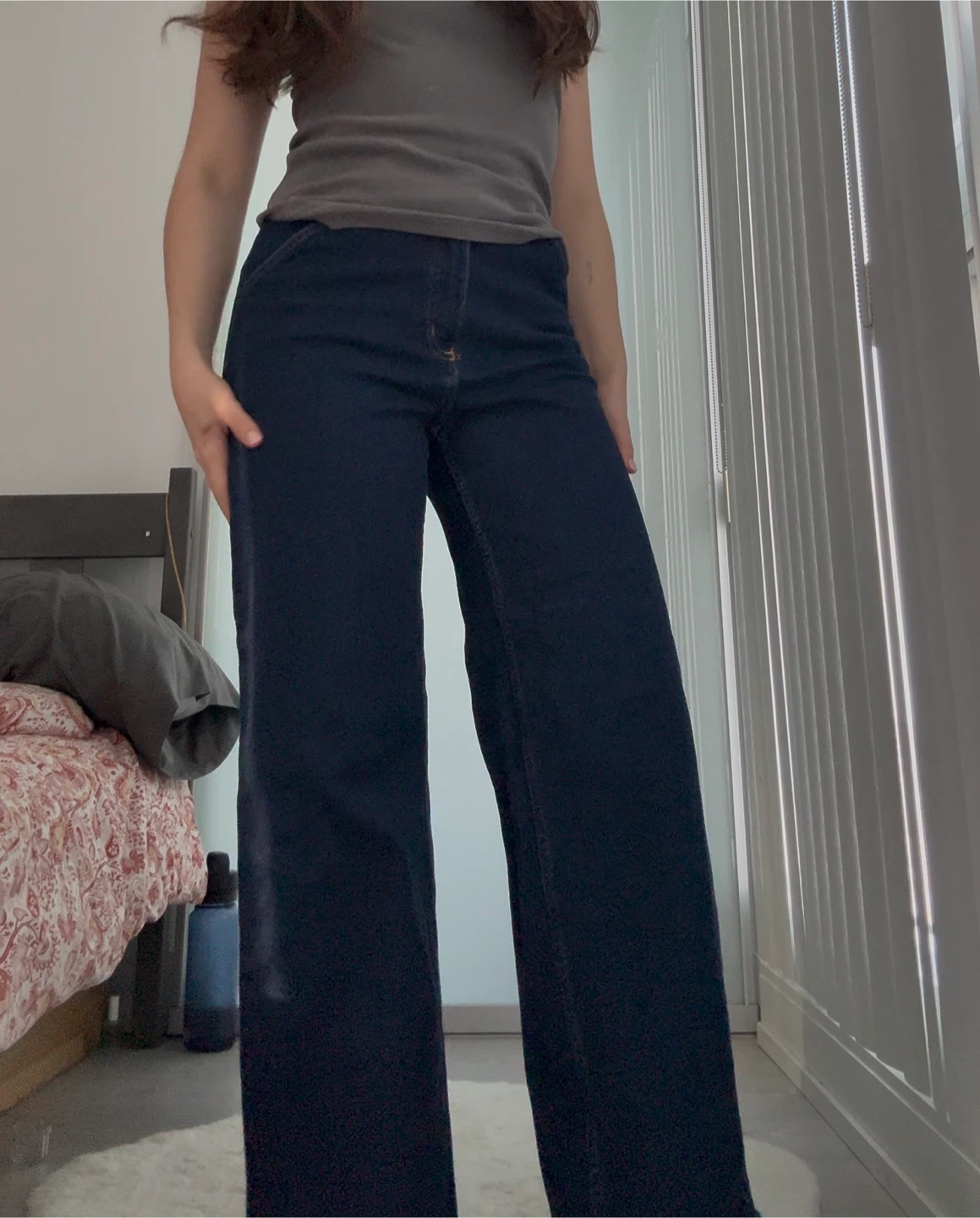 Dark Wide Leg Jeans
