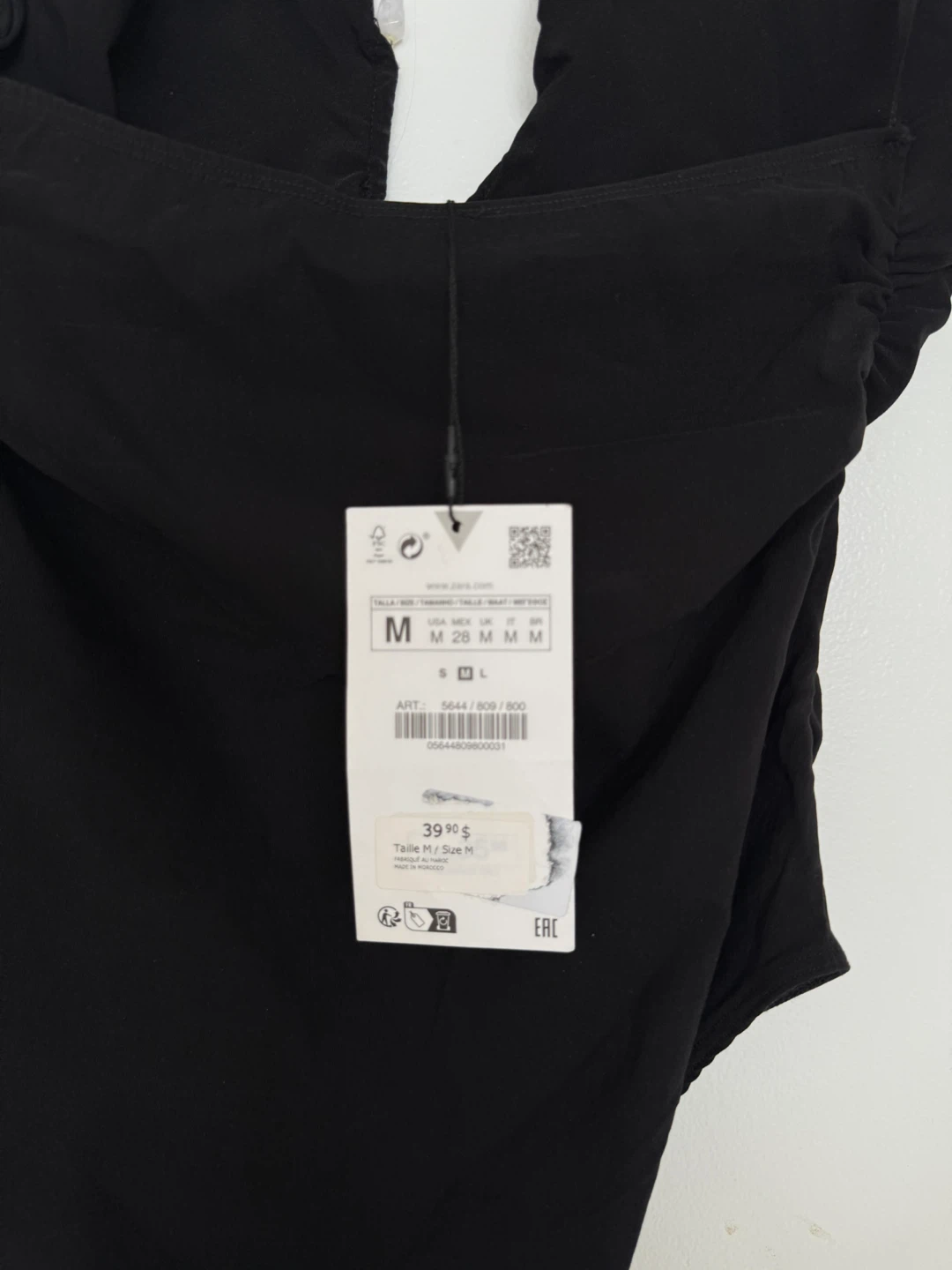 Zara NEW Black Halter Neck Cut-Out One-Piece Swimsuit - Medium - photo 5